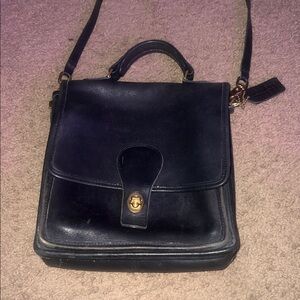 Coach Black Leather Crossbody Bag